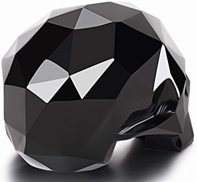 Skullis 39 Inch Black Obsidian Carved Crystal Skull Sculpture