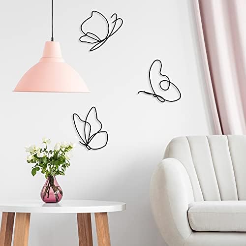 Hotop 5 Piece Butterfly Metal Wall Art Decor Set