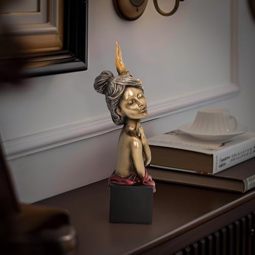 Leekung Gold Women Bust Statue for Home Decor