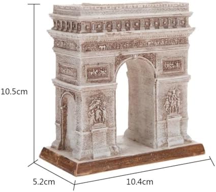 French Arc de Triomphe Resin Sculpture Statue Gray