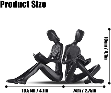 GAOSHENG Small Iron Bookend Abstract Thinker Statue Home Decor