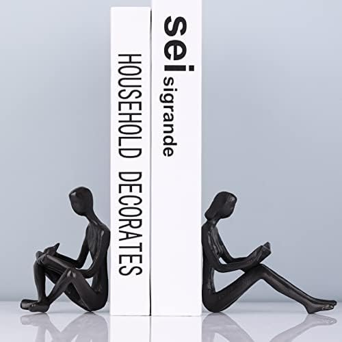 GAOSHENG Small Iron Bookend Abstract Thinker Statue Home Decor