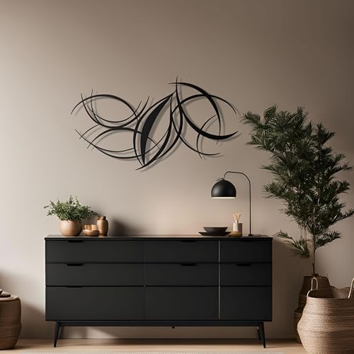 Pluviart Modern Abstract Metal Wall Art 40x23 Inch