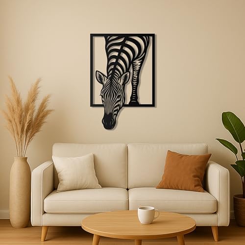 Pluviart Zebra Metal Wall Art 23x16