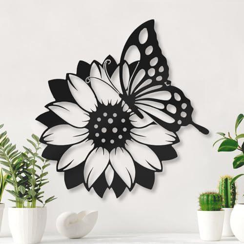 Sunflower Farmhouse Metal Wall Art - Style A