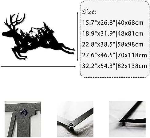 Fayholy Deer Metal Wall Decor 157x268 Inch