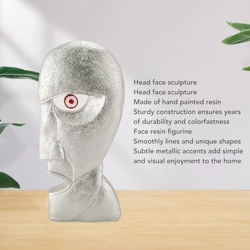 Abstract Face Figurine Hand Painted Resin Sculpture Collectible Art