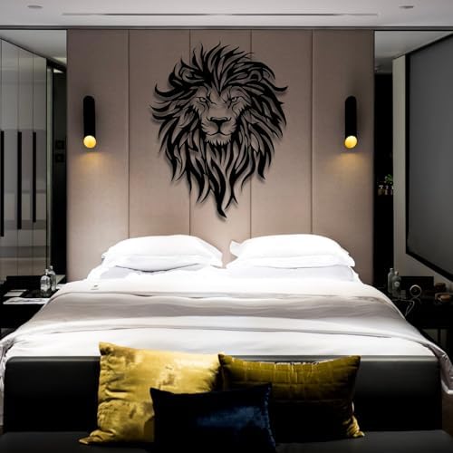 Flewfar Metal Wall Decor Lion Head Unframed