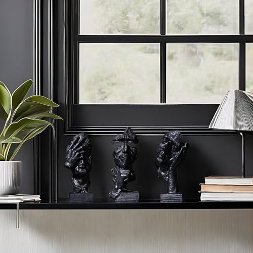 3 Piece Abstract Art Statue Set Modern Home Decor Sculptures
