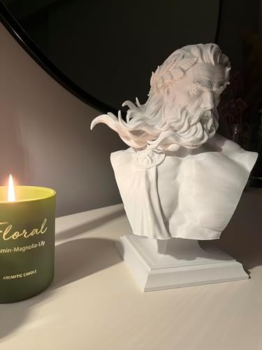 Generic Zeus Statue 10 Inch White Plastic