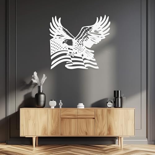 American Eagle Metal Wall Decor Falcon Art