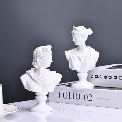 Apollo Bust Statue 6 Inch White Greek Mythology Sculpture