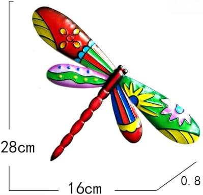 GENHAOTHREE 4 Pack Large Metal Dragonfly Wall Art