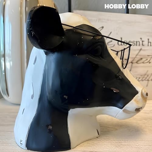 Hobby Lobby Cow Wearing Glasses Sculpture