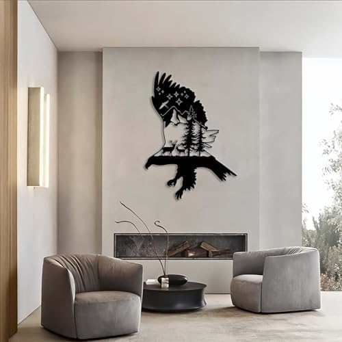 Metal Eagle Wall Art Nature Decor for Home