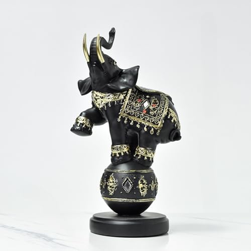 Cute Animal Sculpture Circus Elephant Collectible Figurine Art Ornament Modern Statue
