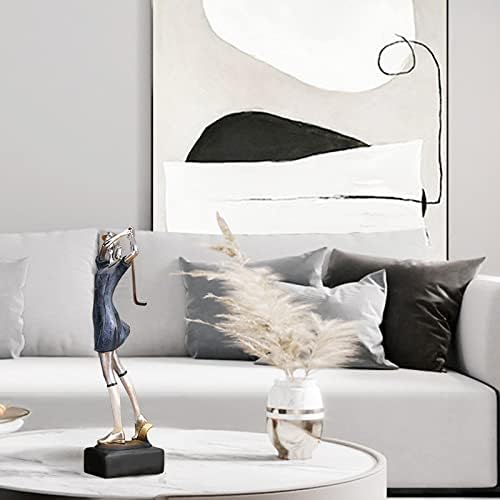 Modern Nordic Style Resin Golfer Statue Home Decor