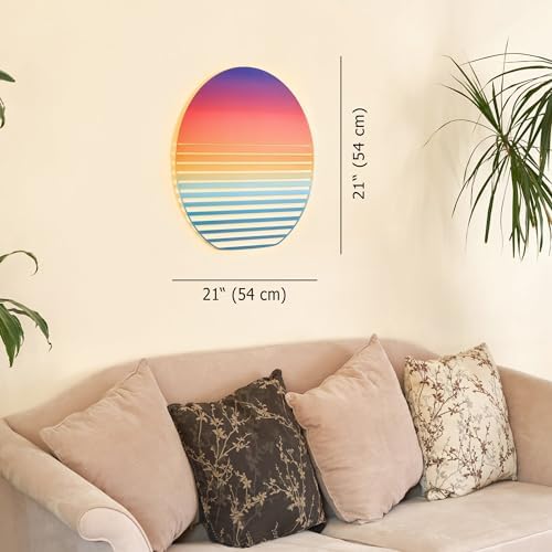 NEODECO Sunset on Sea Metal Wall Sculpture