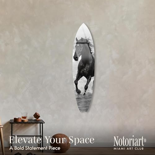Graceful Horse Surfboard Acrylic Wall Art 15x60