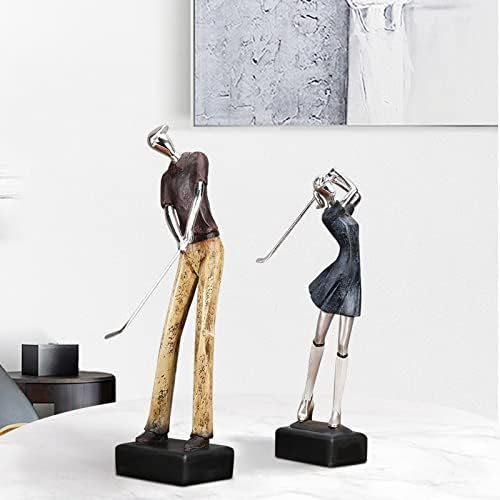 Modern Nordic Style Resin Golfer Statue Home Decor