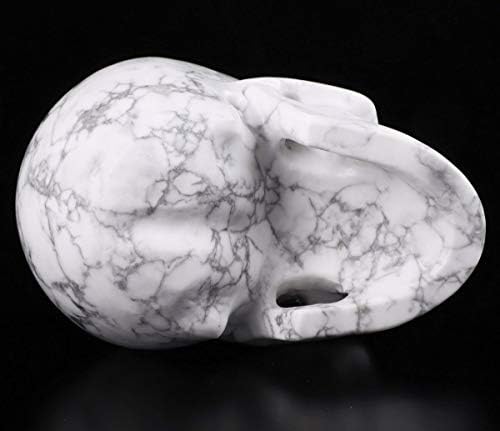 Skullis 5 Inch Howlite Crystal Skull Statue