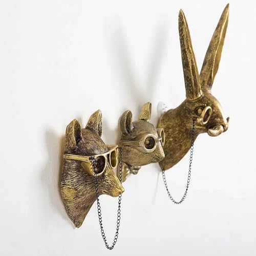 ONERWN Faux Bear Head Wall Decor Sculpture