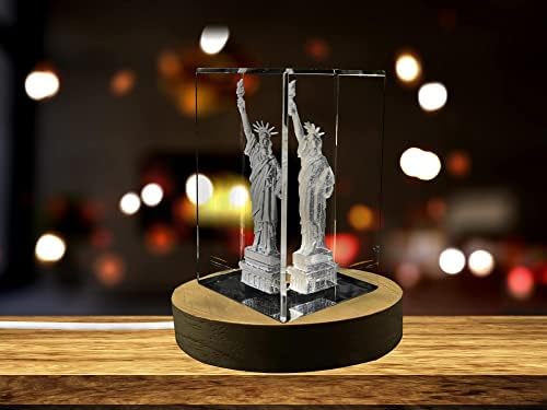 Statue of Liberty 3D Engraved Crystal Keepsake
