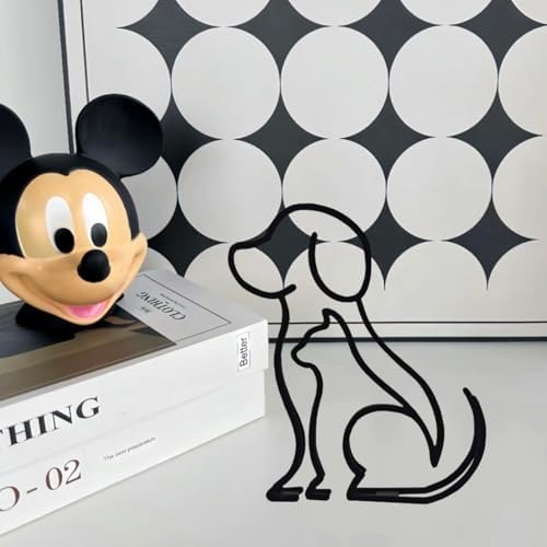 Minimalist Dog and Cat Wall Sculpture Art
