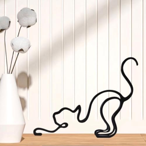 Yrhsport Stretching Cat Wall Sculpture