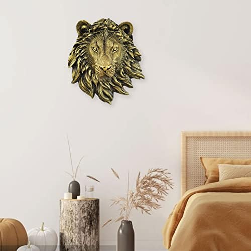 Animal Head Wall Decor Resin Lion Wall Hanging Art Sculpture
