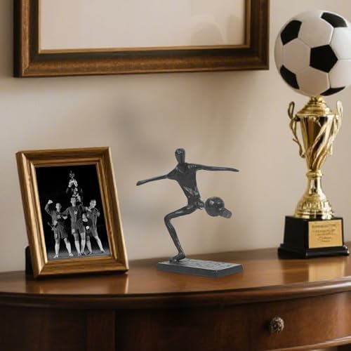 DreamsEden Cast Iron Soccer Player Statue