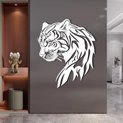 Black Leopard Head Metal Wall Art 47x40cm