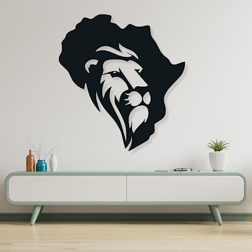 Fayholy Lion Head Africa Map Wall Sculpture