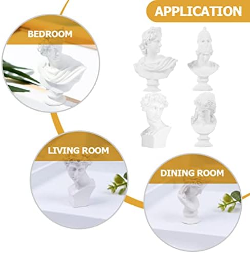 Happyyami 4pcs Greek Statue Decorations