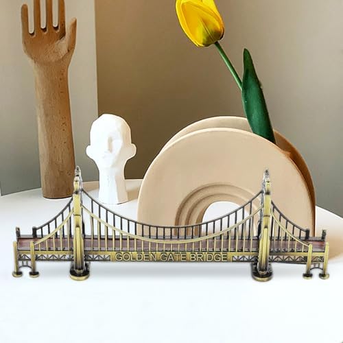 VOSAREA Golden Gate Bridge Statue 24CM Metal Decor