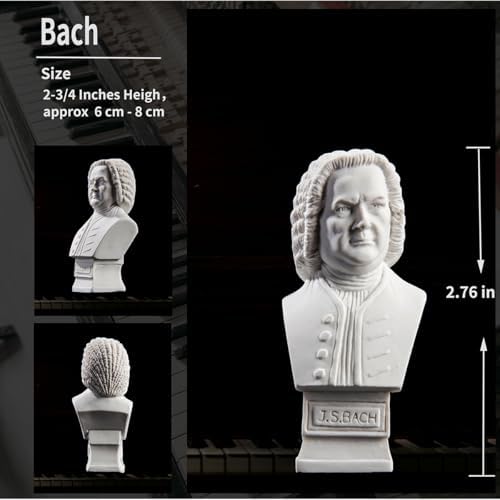 10-Piece Music Composers Bust Statue Set - Mini Resin Figurines