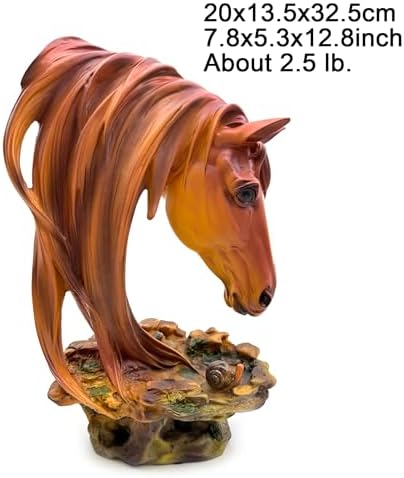 Deshintke Brown Horse Head Decor Statue