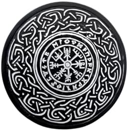 Viking Wooden Shield Wall Decor with Rune