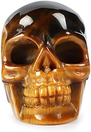Artistone 2 Inch Tiger Eye Crystal Skull Statue