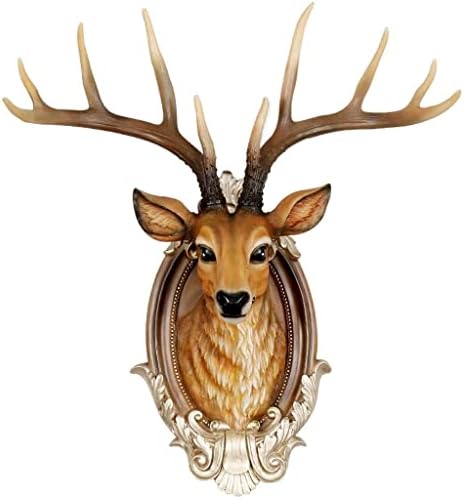REMYS Artificial Deer Head Wall Decor Sculpture