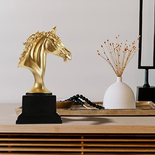Gatuida Golden Horse Head Statue Sculpture Trophy