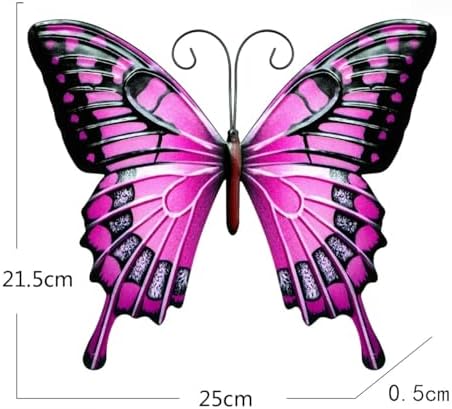 GENHAOTHREE 4-Pack Weatherproof Metal Butterfly Wall Decor