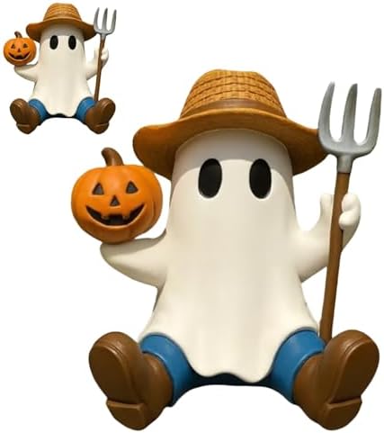 Halloween Ghost Statue Set with Sports and Music Themes