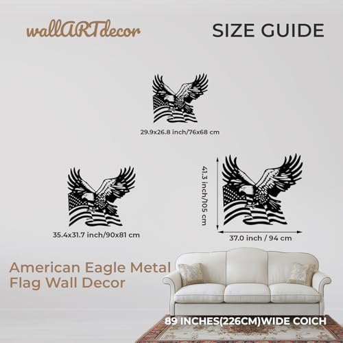 American Eagle Metal Wall Decor Falcon Art