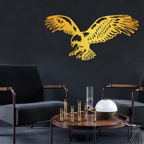 Eagle Metal Wall Art - 236 x 115 Black Sculpture