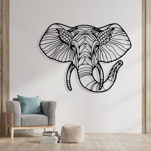 Cadeali Elephant Metal Wall Art 35x27