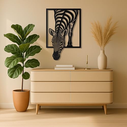 Pluviart Zebra Metal Wall Art 23x16