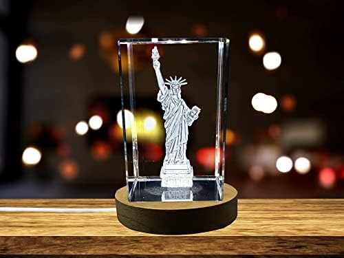 Statue of Liberty 3D Engraved Crystal Keepsake