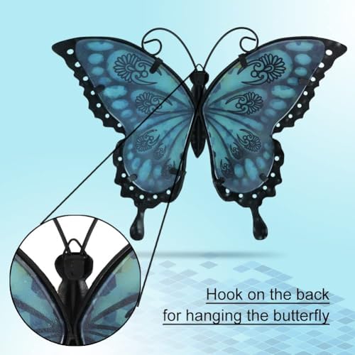 Lifey Metal Butterfly Wall Decor 12 Inch Hanging Sculpture