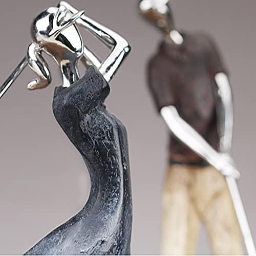Modern Nordic Style Resin Golfer Statue Home Decor